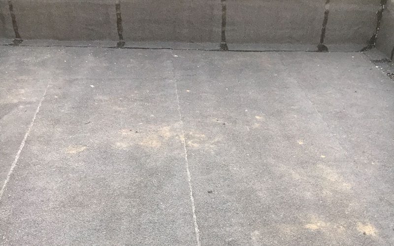 Toiture terrasse avec traitement d'étanchéité